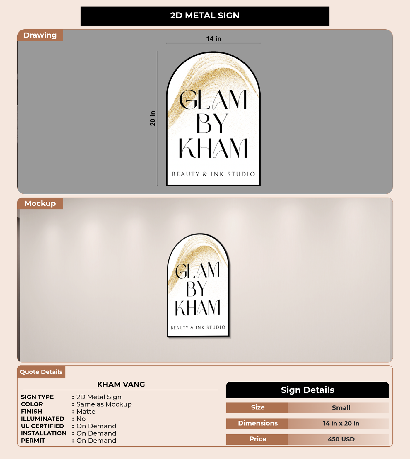 CUSTOM MOCKUP SIGN FOR Kham Vang