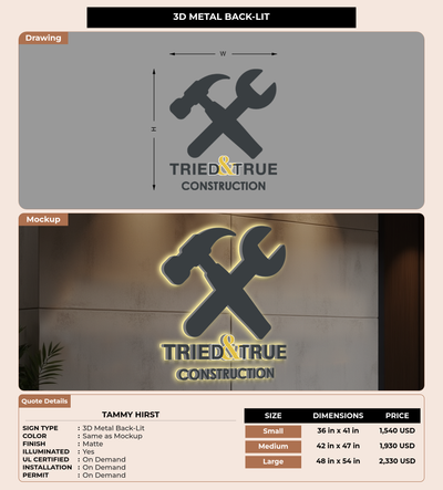 CUSTOM MOCKUP SIGN FOR Tammy Hirst