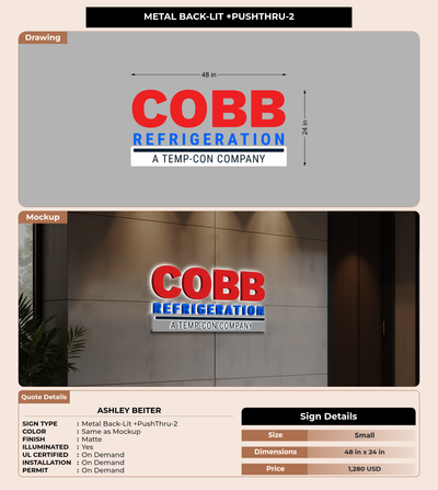 CUSTOM MOCKUP SIGN FOR Ashley Beiter