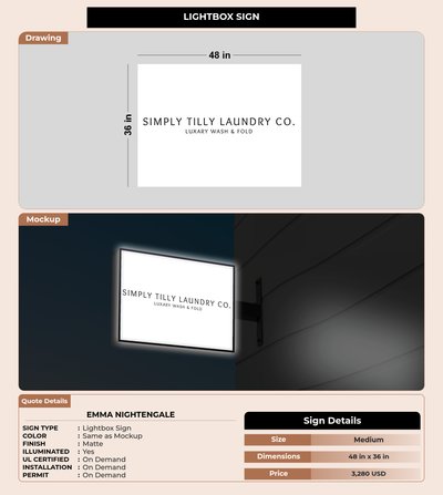 CUSTOM MOCKUP SIGN FOR Emma Nightengale