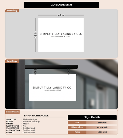 CUSTOM MOCKUP SIGN FOR Emma Nightengale