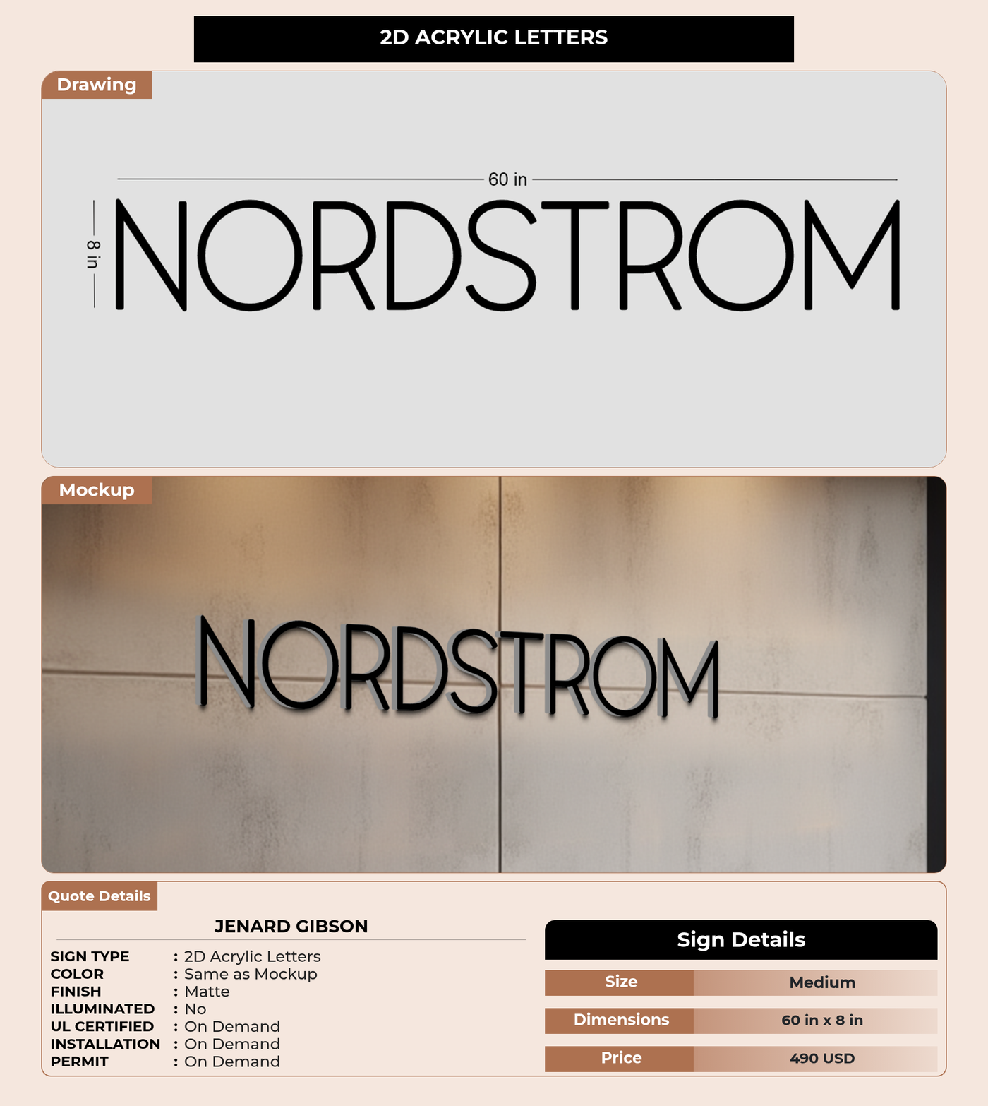 CUSTOM MOCKUP SIGN FOR JeNard Gibson