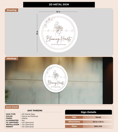 CUSTOM MOCKUP SIGN FOR Amy Pardini