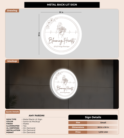 CUSTOM MOCKUP SIGN FOR Amy Pardini