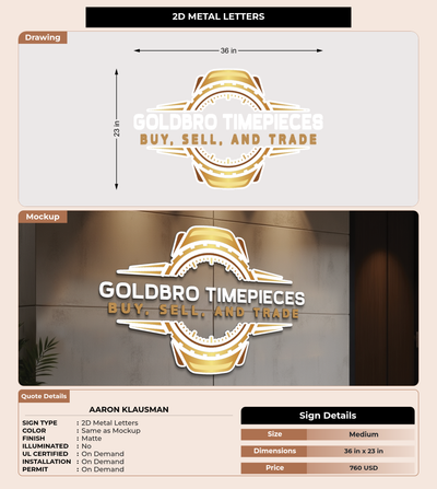 CUSTOM MOCKUP SIGN FOR Aaron klausman