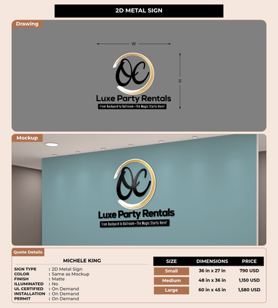 CUSTOM MOCKUP SIGN FOR MICHELE KING