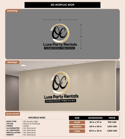 CUSTOM MOCKUP SIGN FOR MICHELE KING