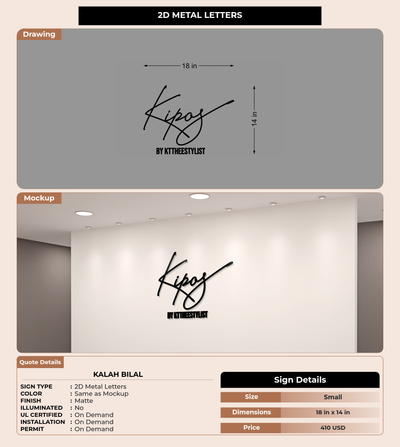 CUSTOM MOCKUP SIGN FOR Kalah Bilal