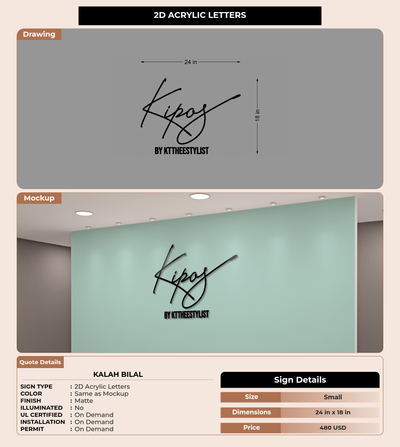 CUSTOM MOCKUP SIGN FOR Kalah Bilal