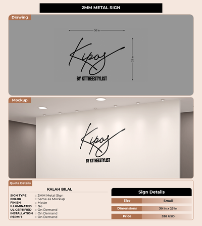 CUSTOM MOCKUP SIGN FOR Kalah Bilal