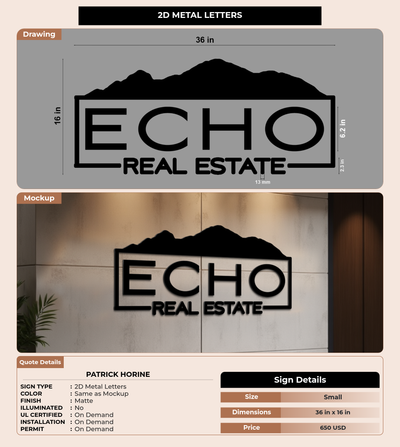CUSTOM MOCKUP SIGN FOR Patrick Horine