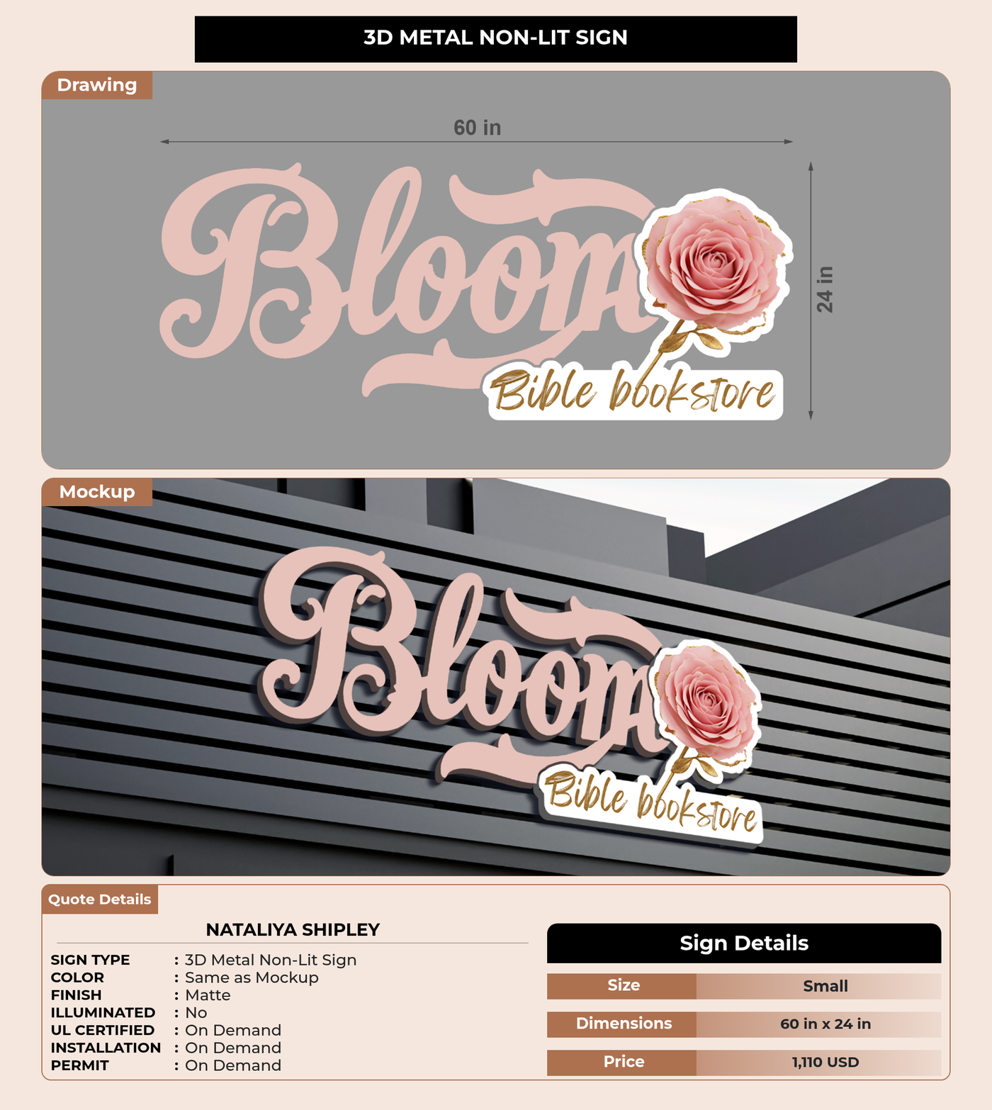 CUSTOM MOCKUP SIGN FOR Nataliya Shipley