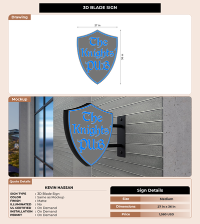 CUSTOM MOCKUP SIGN FOR kevin hassan