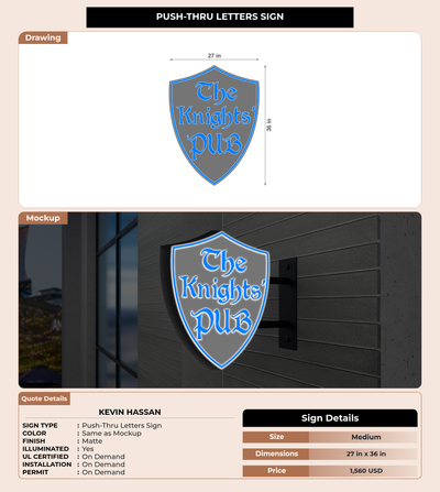 CUSTOM MOCKUP SIGN FOR kevin hassan