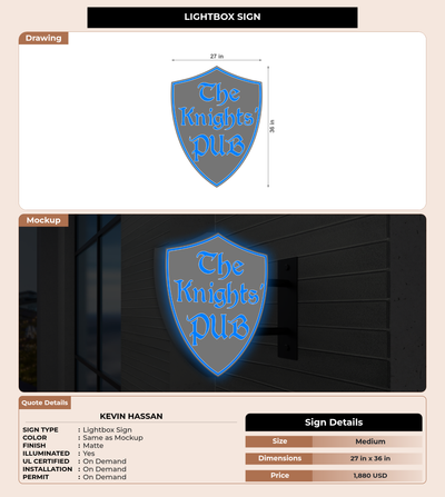 CUSTOM MOCKUP SIGN FOR kevin hassan