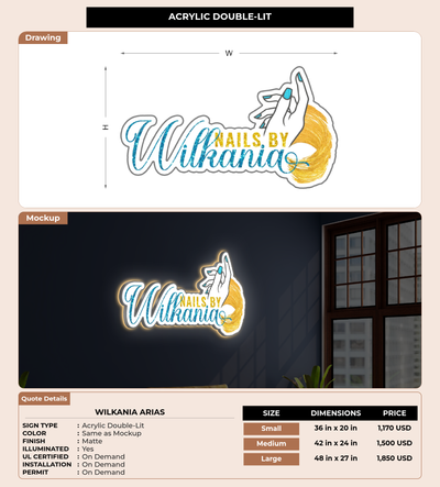 CUSTOM MOCKUP SIGN FOR Wilkania Arias