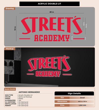 CUSTOM MOCKUP SIGN FOR Antonio Hernandez