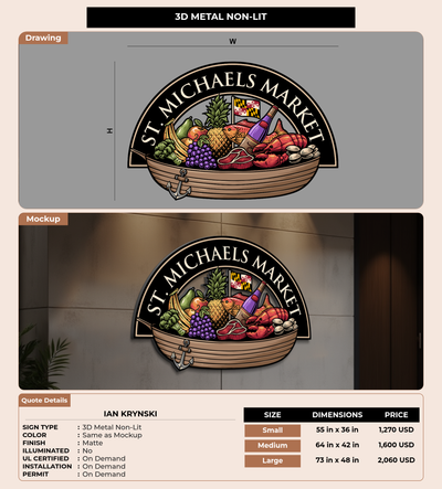 CUSTOM MOCKUP SIGN FOR Ian Krynski