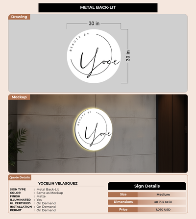 CUSTOM MOCKUP SIGN FOR Yocelin Velasquez