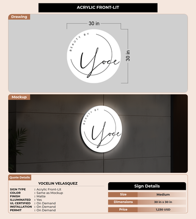 CUSTOM MOCKUP SIGN FOR Yocelin Velasquez