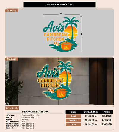 CUSTOM MOCKUP SIGN FOR Mehandra Budhram