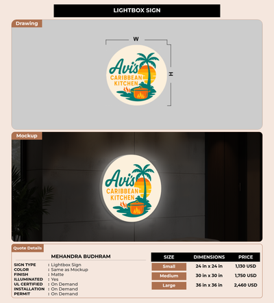 CUSTOM MOCKUP SIGN FOR Mehandra Budhram
