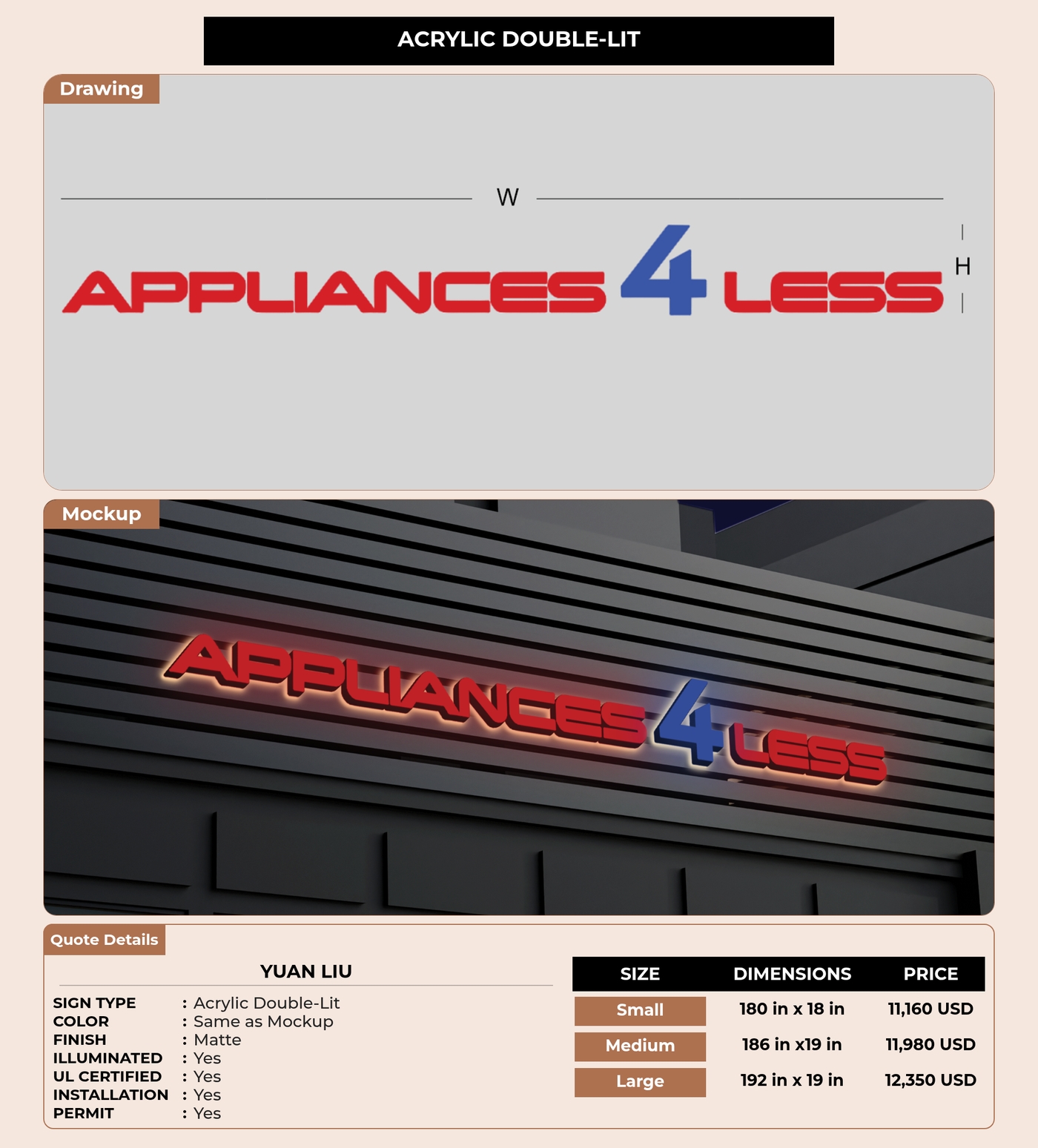 CUSTOM MOCKUP SIGN FOR Yuan liu