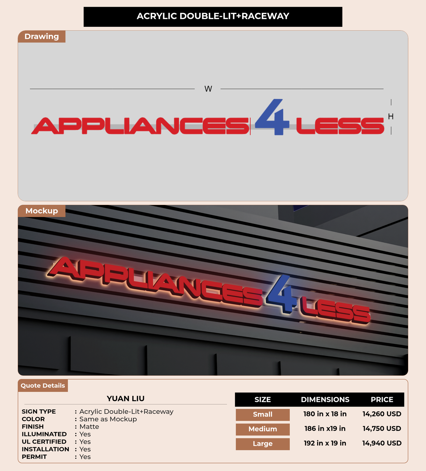 CUSTOM MOCKUP SIGN FOR Yuan liu