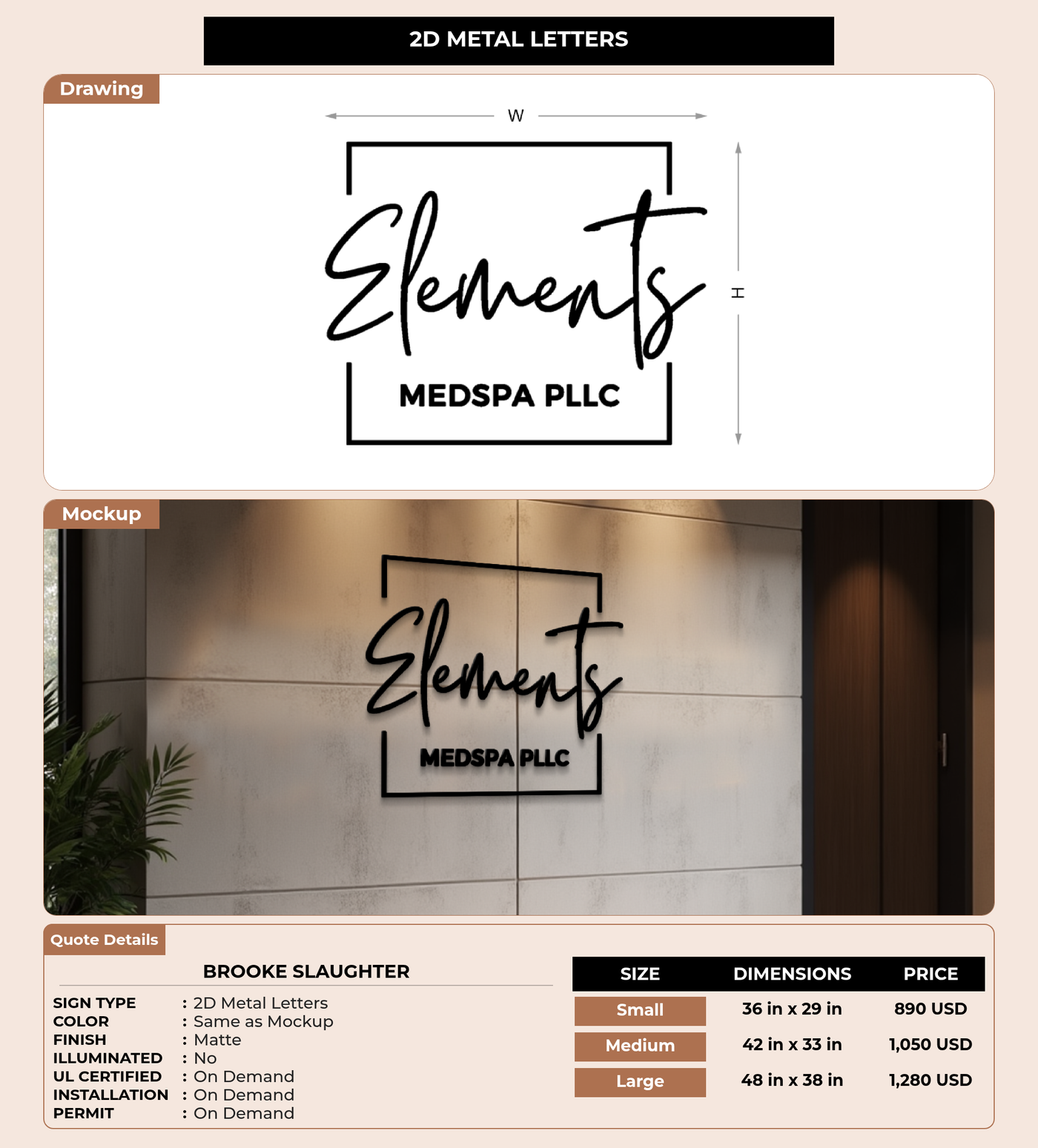 CUSTOM MOCKUP SIGN FOR Brooke Slaughter