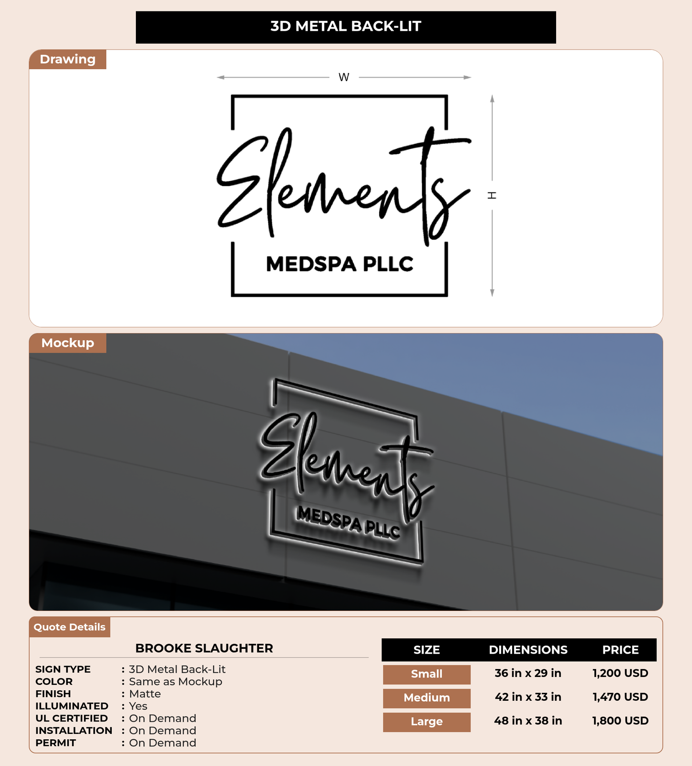 CUSTOM MOCKUP SIGN FOR Brooke Slaughter