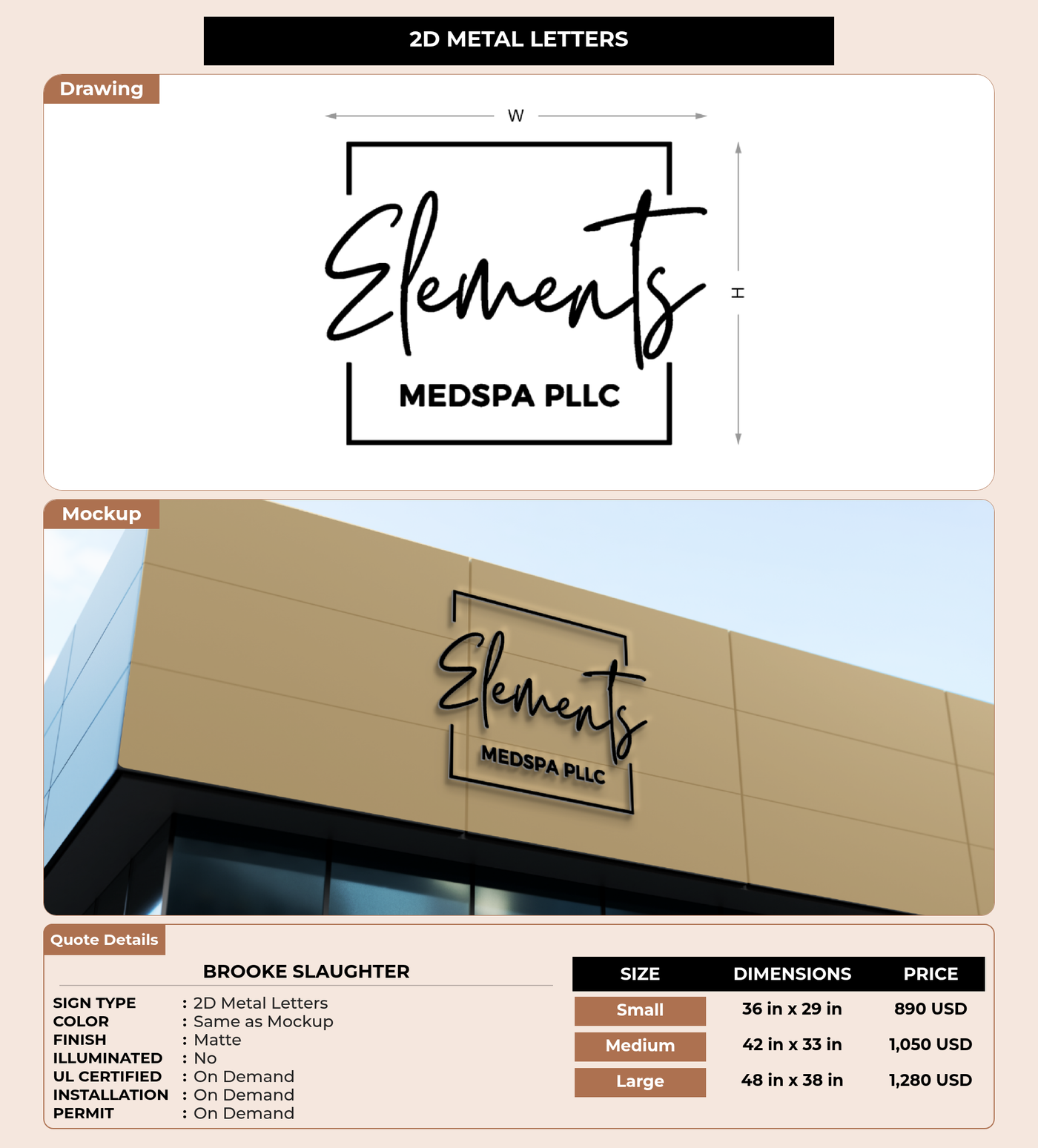 CUSTOM MOCKUP SIGN FOR Brooke Slaughter