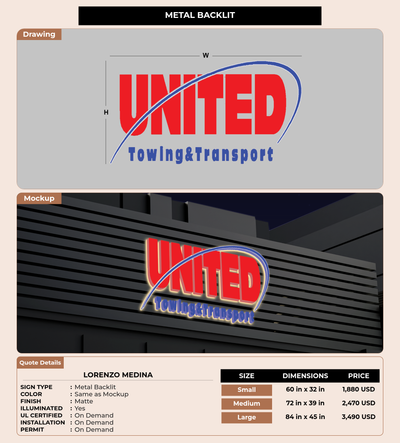 CUSTOM MOCKUP SIGN FOR Lorenzo Medina