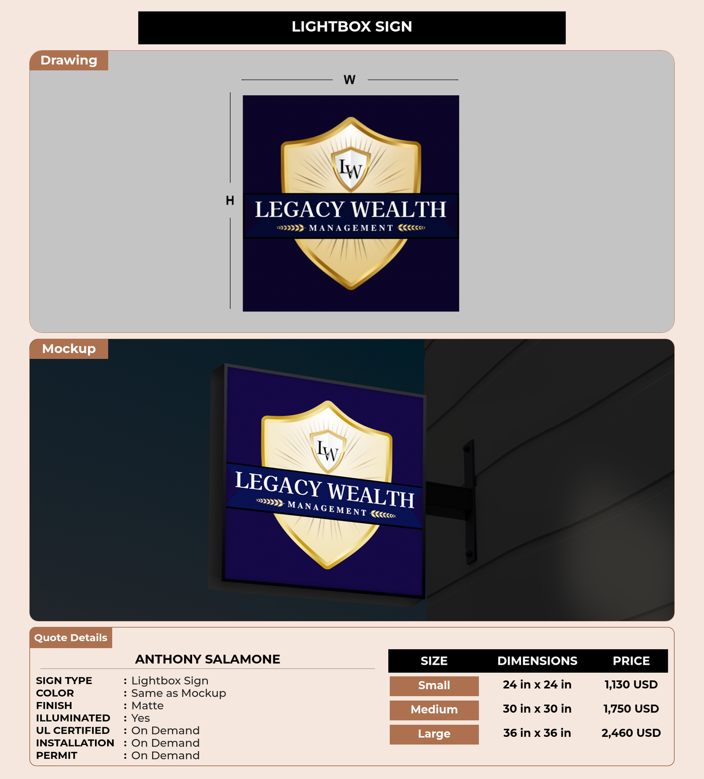CUSTOM MOCKUP SIGN FOR Anthony Salamone