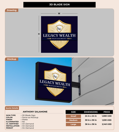 CUSTOM MOCKUP SIGN FOR Anthony Salamone