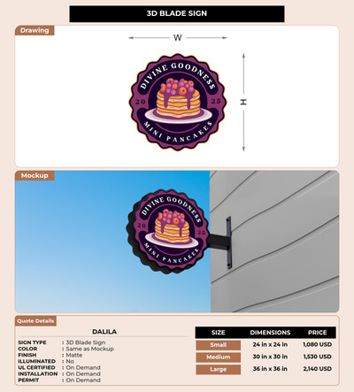 CUSTOM MOCKUP SIGN FOR Dalila