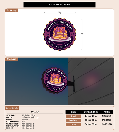 CUSTOM MOCKUP SIGN FOR Dalila