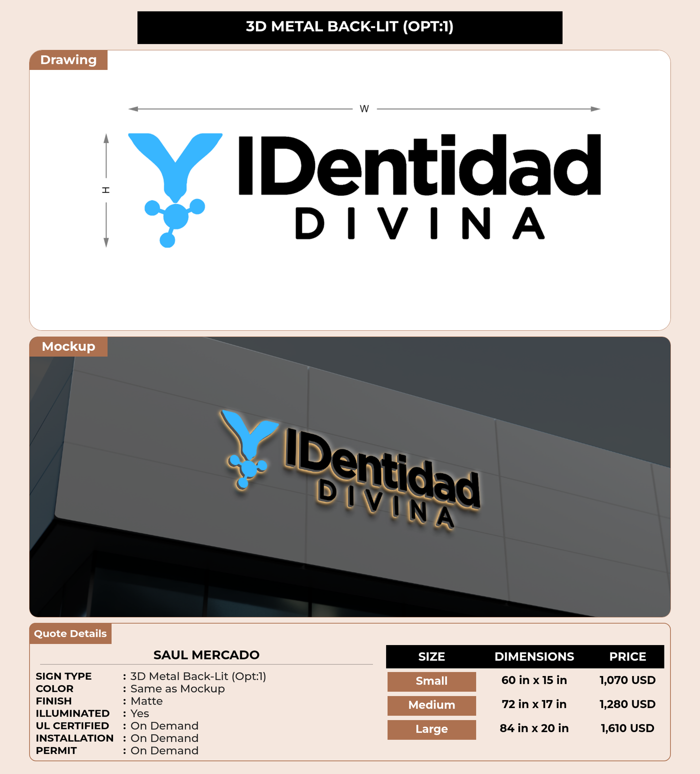 CUSTOM MOCKUP SIGN FOR saul mercado