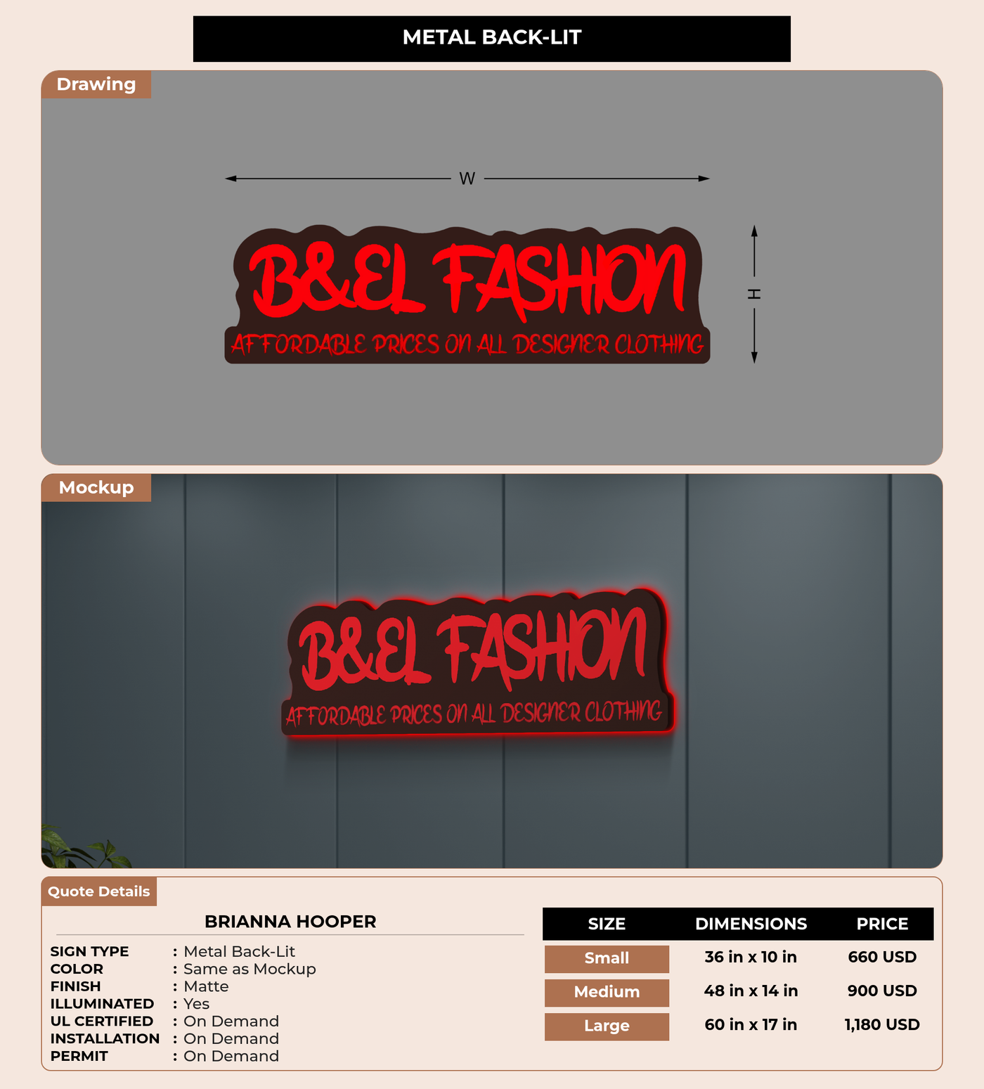 CUSTOM MOCKUP SIGN FOR Brianna Hooper