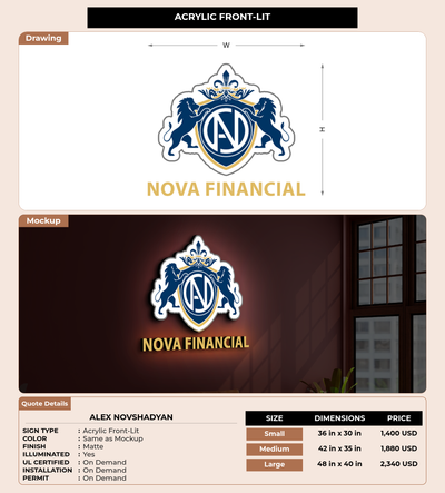 CUSTOM MOCKUP SIGN FOR Alex Novshadyan