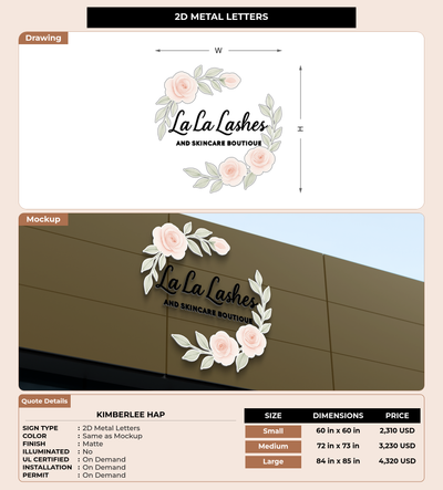 CUSTOM MOCKUP SIGN FOR Kimberlee hap