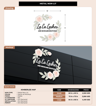CUSTOM MOCKUP SIGN FOR Kimberlee hap