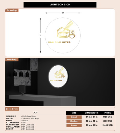 CUSTOM MOCKUP SIGN FOR Joy