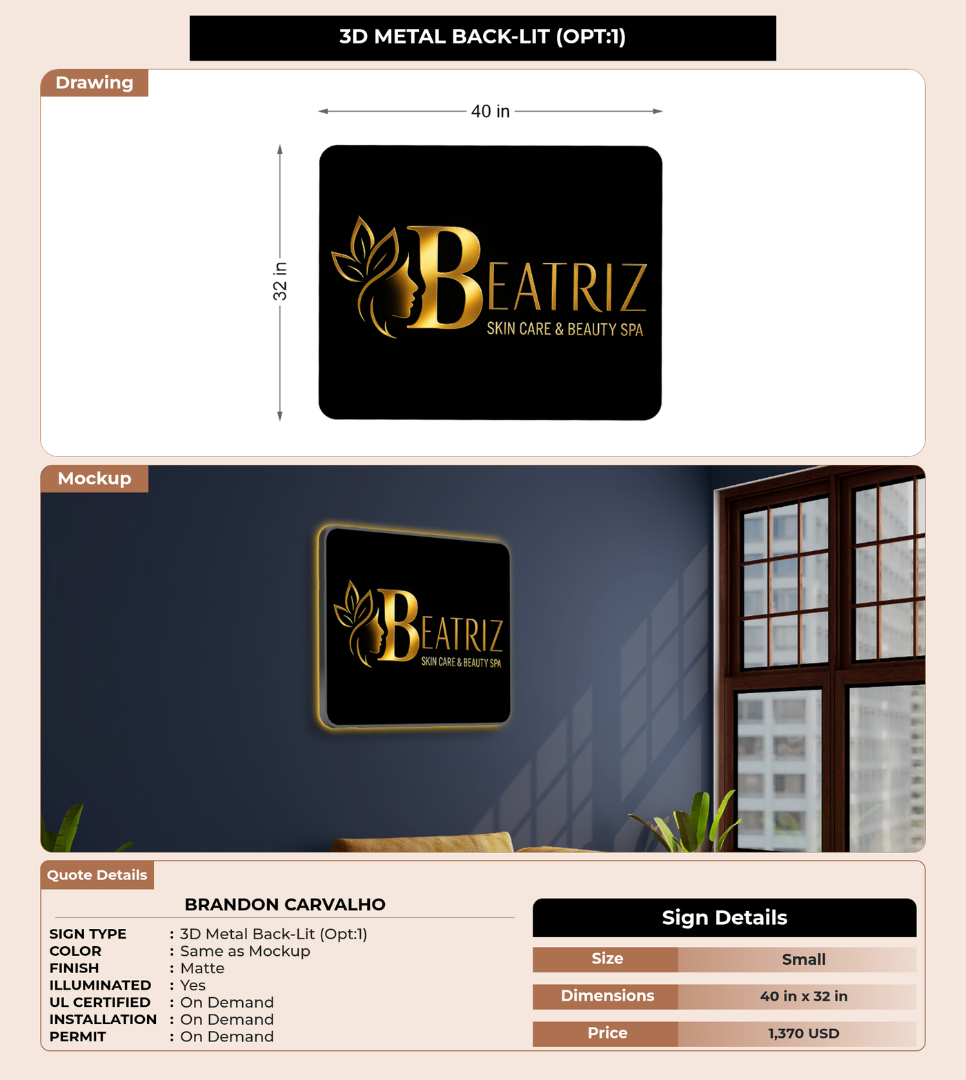 CUSTOM MOCKUP SIGN FOR Brandon Carvalho