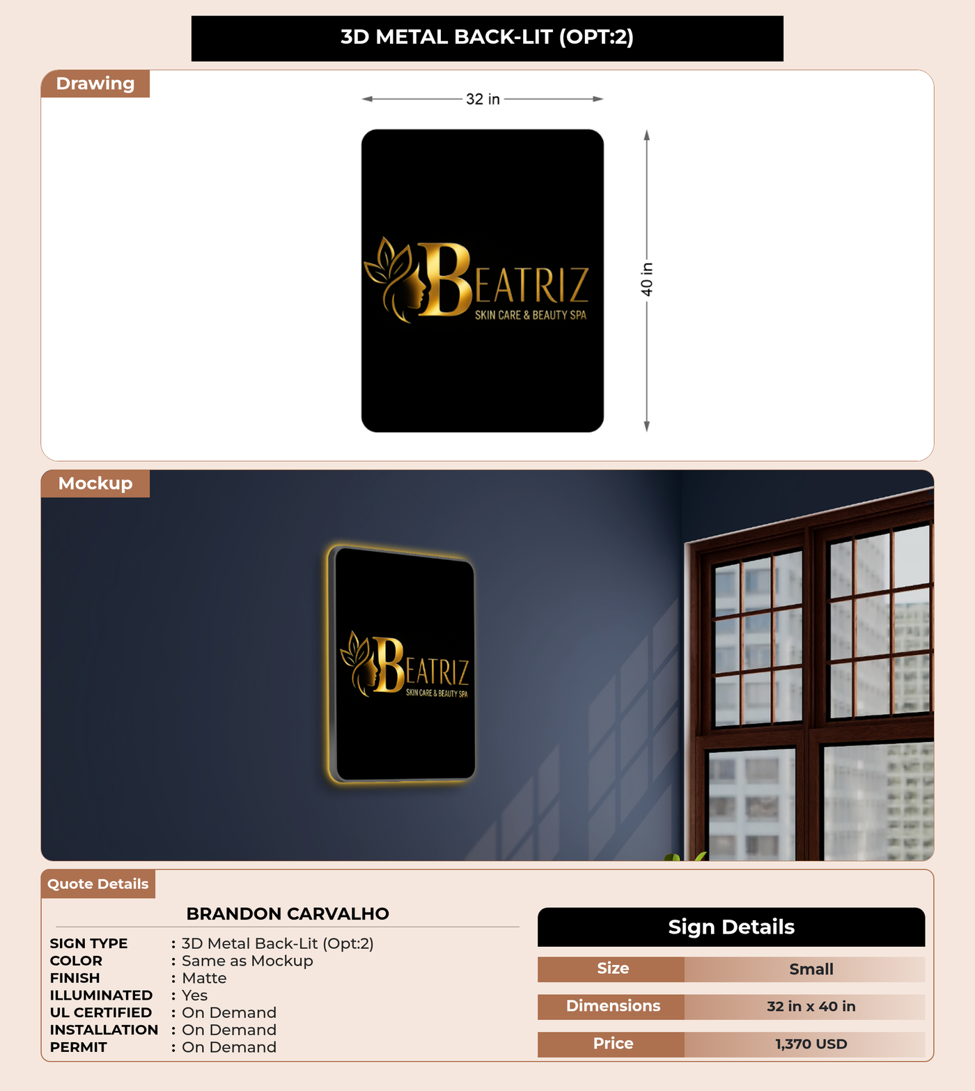 CUSTOM MOCKUP SIGN FOR Brandon Carvalho