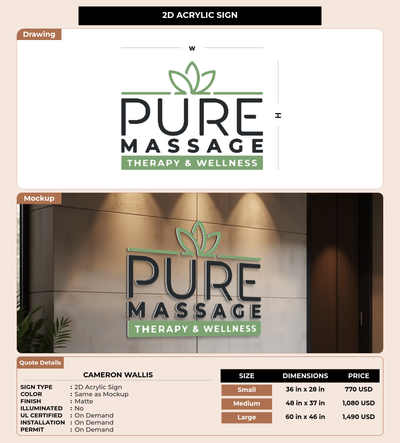 CUSTOM MOCKUP SIGN FOR Cameron Wallis