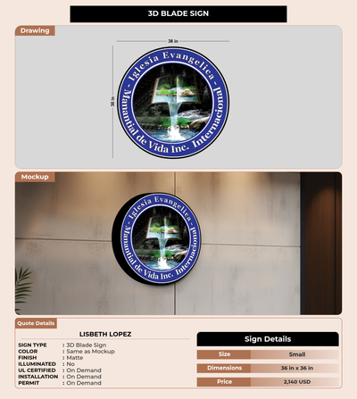 CUSTOM MOCKUP SIGN FOR Lisbeth Lopez
