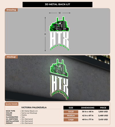 CUSTOM MOCKUP SIGN FOR Victoria Palenzuela