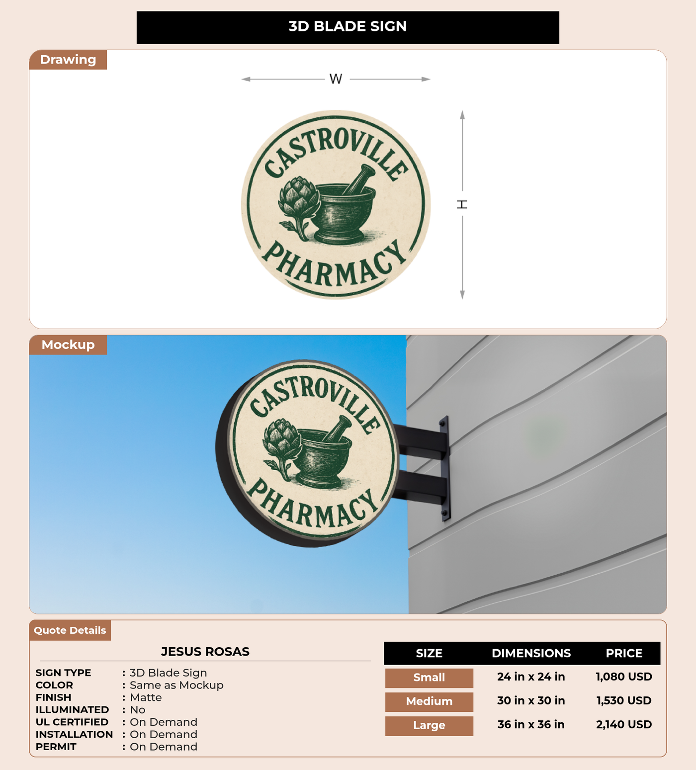 CUSTOM MOCKUP SIGN FOR Jesus Rosas