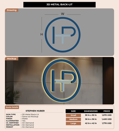 CUSTOM MOCKUP SIGN FOR Stephen Huber