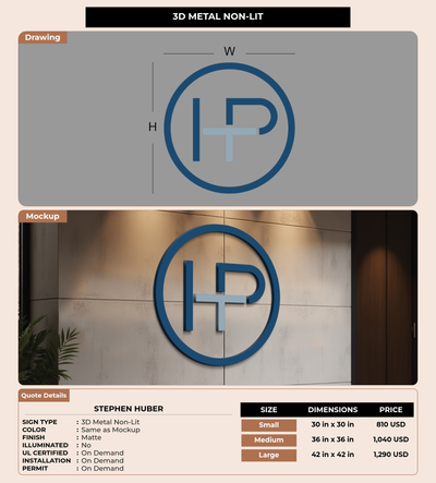 CUSTOM MOCKUP SIGN FOR Stephen Huber